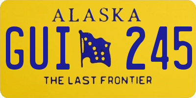 AK license plate GUI245