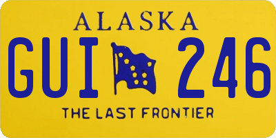 AK license plate GUI246