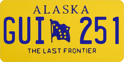 AK license plate GUI251