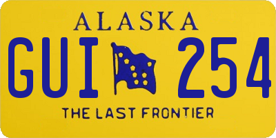 AK license plate GUI254