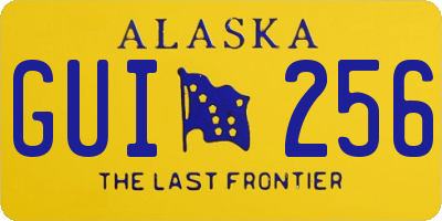 AK license plate GUI256