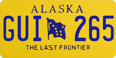 AK license plate GUI265