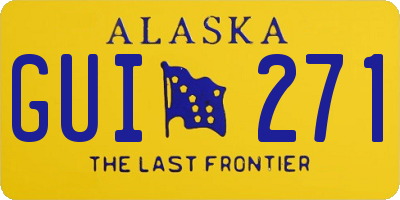 AK license plate GUI271