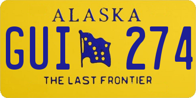 AK license plate GUI274