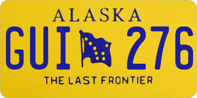 AK license plate GUI276