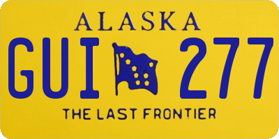 AK license plate GUI277