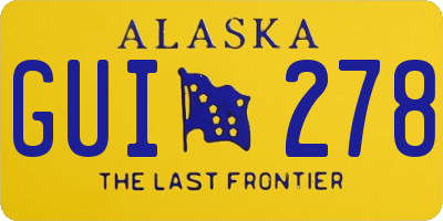 AK license plate GUI278