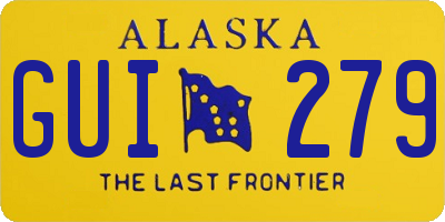 AK license plate GUI279