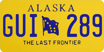 AK license plate GUI289