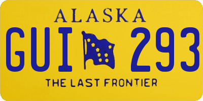 AK license plate GUI293