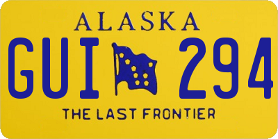 AK license plate GUI294