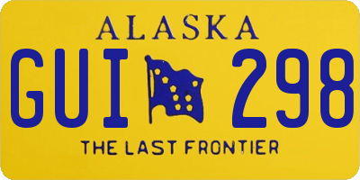 AK license plate GUI298