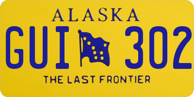 AK license plate GUI302