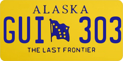 AK license plate GUI303