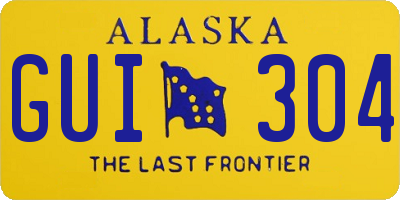 AK license plate GUI304
