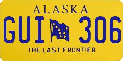 AK license plate GUI306