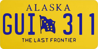 AK license plate GUI311