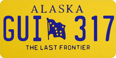 AK license plate GUI317