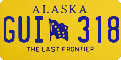 AK license plate GUI318