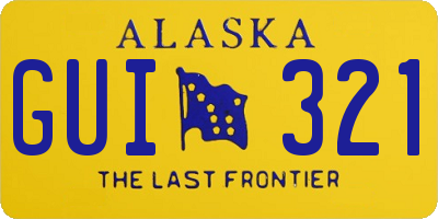 AK license plate GUI321