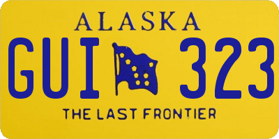 AK license plate GUI323