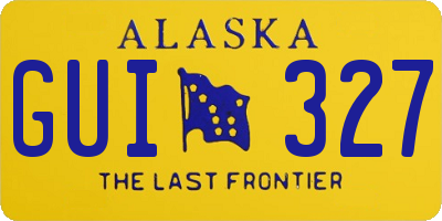 AK license plate GUI327