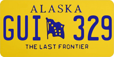 AK license plate GUI329