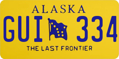 AK license plate GUI334