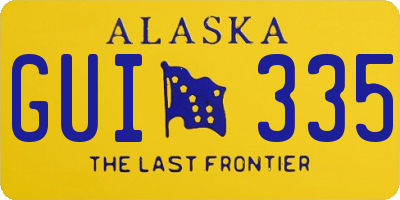 AK license plate GUI335
