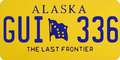 AK license plate GUI336