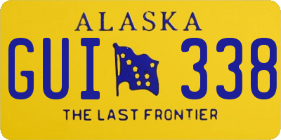 AK license plate GUI338