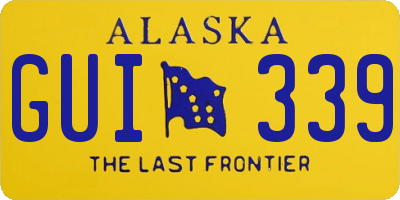 AK license plate GUI339