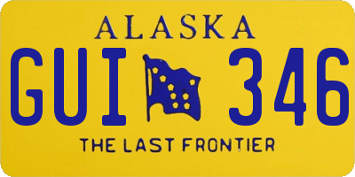 AK license plate GUI346