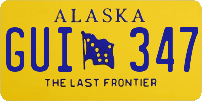 AK license plate GUI347