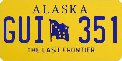 AK license plate GUI351