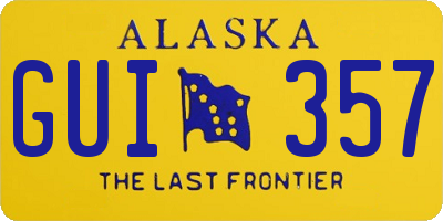 AK license plate GUI357