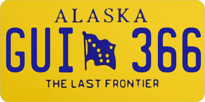 AK license plate GUI366