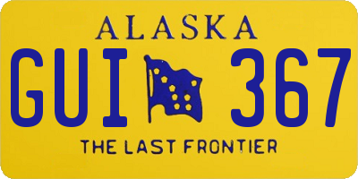 AK license plate GUI367