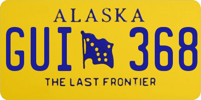 AK license plate GUI368