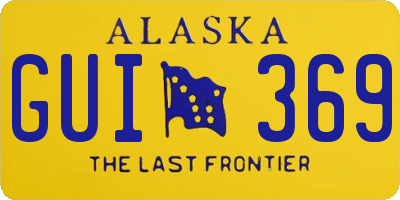 AK license plate GUI369