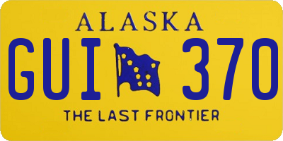 AK license plate GUI370