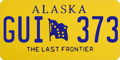 AK license plate GUI373