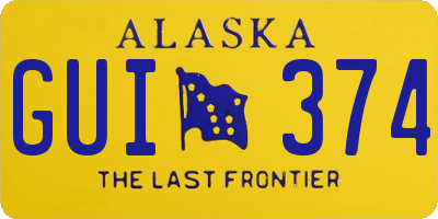 AK license plate GUI374