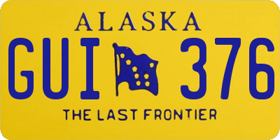 AK license plate GUI376