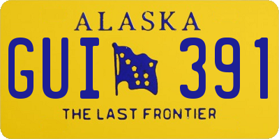 AK license plate GUI391