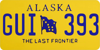 AK license plate GUI393
