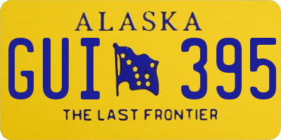 AK license plate GUI395