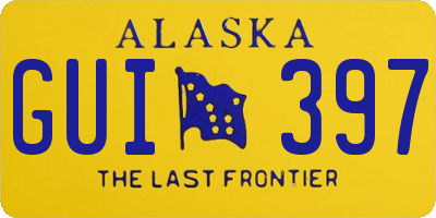 AK license plate GUI397