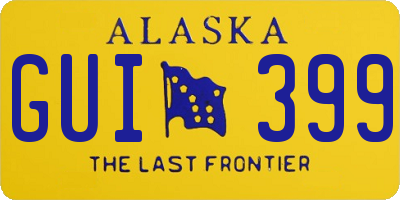 AK license plate GUI399