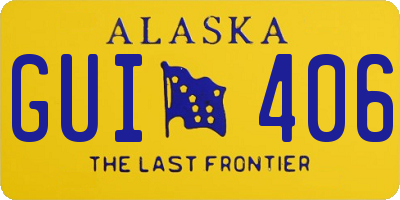 AK license plate GUI406